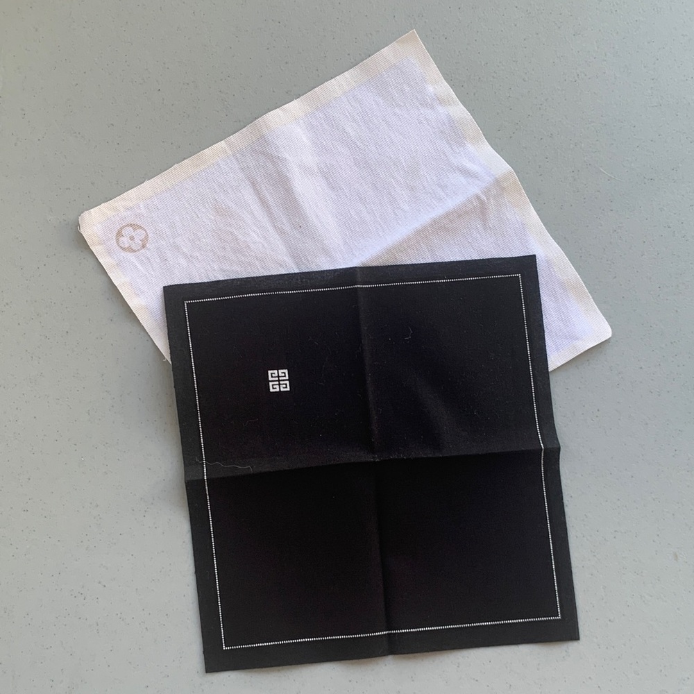 Louis Vuitton and Givenchy napkins